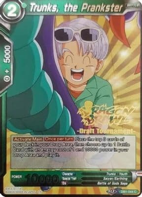 Trunks, the Prankster (Dragon Brawl Draft Tournament Gold Stamped)