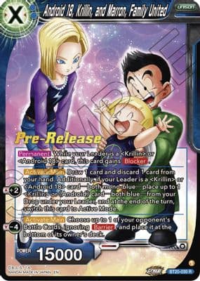 Android 18, Krillin, and Maron, Family United