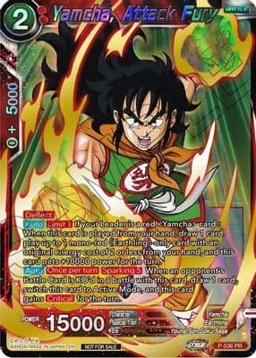 Yamcha, Attack Fury (Championship Selection Pack 2023 Vol.2) (Gold-Stamped Shatterfoil)